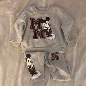 GAP Kids Gray Mickey Mouse Matching Set